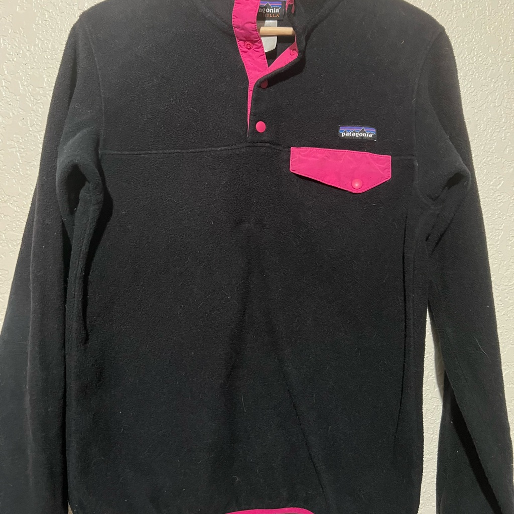 Patagonia Black And Pink Women's Turtleneck Sweater